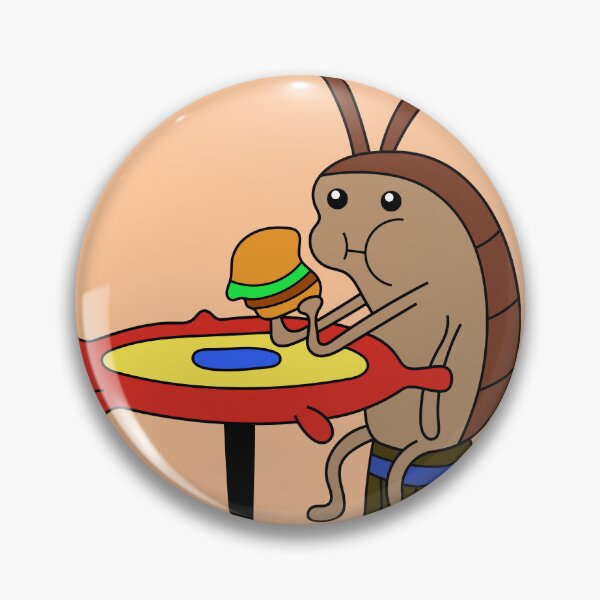 Item preview, SpongeBob SquarePants Cockroach eating a Krabby Patty designed and sold by DibujandoPorfa.