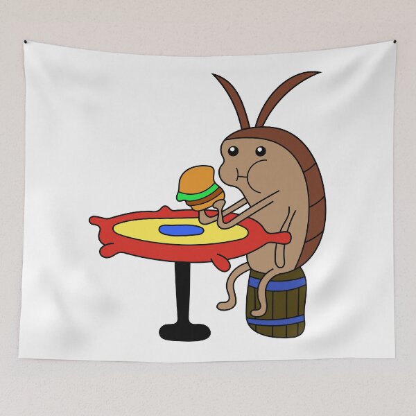 Item preview, SpongeBob SquarePants Cockroach eating a Krabby Patty designed and sold by DibujandoPorfa.