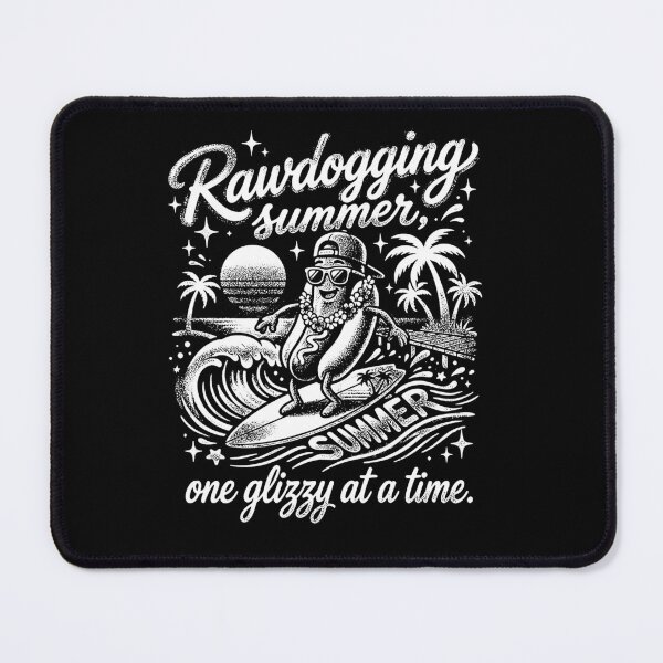 Item preview, Rawdogging Summer One Glizzy At A Time Funny Hot Dog Surfing Beach Vibes Tee designed and sold by graphixpolash.
