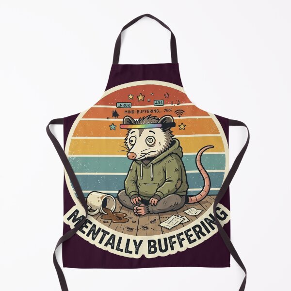 Item preview, Mentally Buffering Opossum Retro Tech Burnout designed and sold by SoftAuraStudi0.
