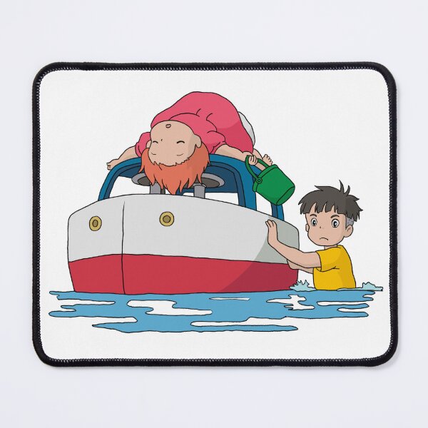 Item preview, Ponyo Sosuke Cute Boat Flood Illustration designed and sold by Iska-Designs.