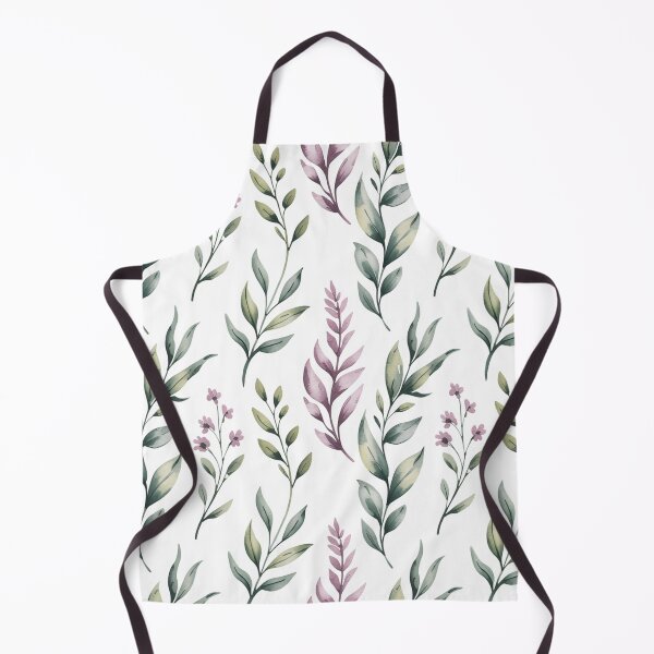 Item preview, Vibrant Neon Green Botanical Pattern | Purple Mauve Foliage Seamless Repeat designed and sold by Midnight Veil Designs.