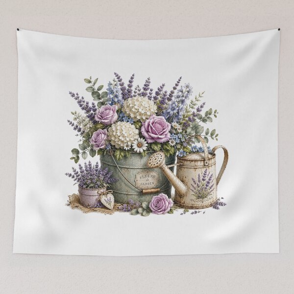 Item preview, Lavender Rose Garden Watercolor designed and sold by PetalGarden.