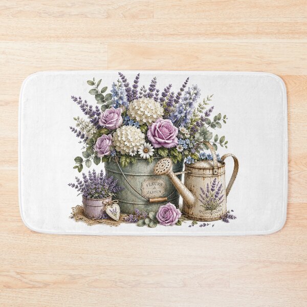 Item preview, Lavender Rose Garden Watercolor designed and sold by PetalGarden.