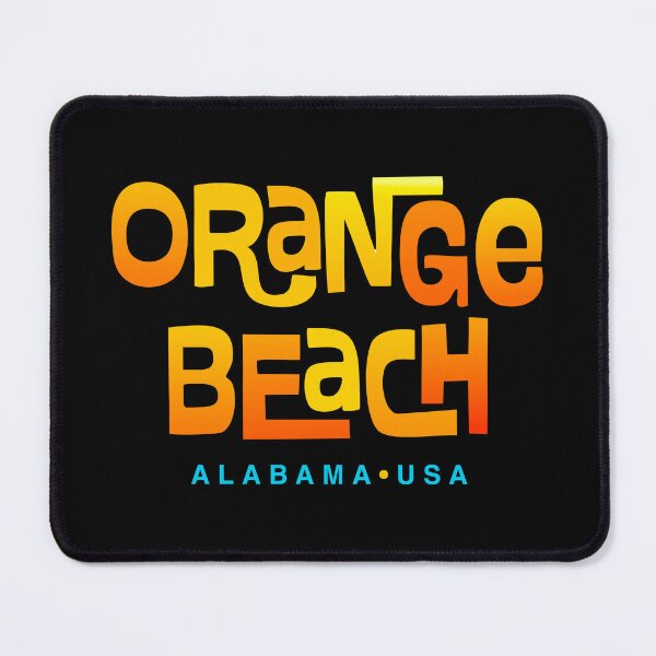 Item preview, Orange Beach Alabama Mid-Century Typographic Design designed and sold by Futurebeachbum.