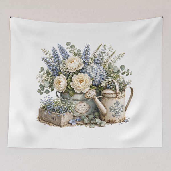 Item preview, Vintage Garden Watering Can Watercolor Art designed and sold by PetalGarden.