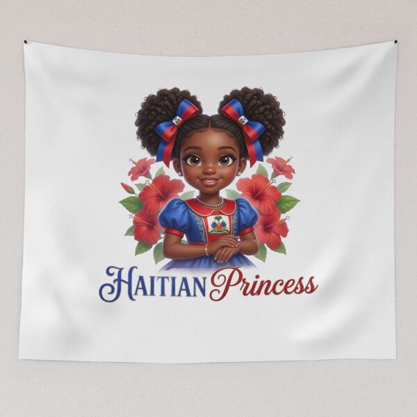 Item preview, Haitian Princess Haiti Flag Day Melanin Girls Kids Toddlers designed and sold by clothesy7.