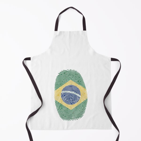 Item preview, Brazil Fingerprint Flag Shirt | Brazilian Pride Patriotic Graphic Tee designed and sold by Unik Design.