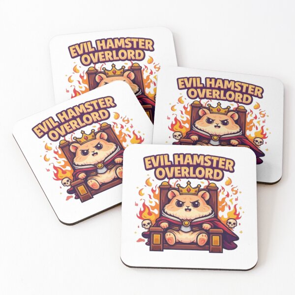 Item preview, Evil Hamster Overlord Sitting On Throne designed and sold by Northern Glow Art.