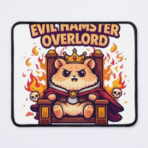Item preview, Evil Hamster Overlord Sitting On Throne designed and sold by Northern Glow Art.