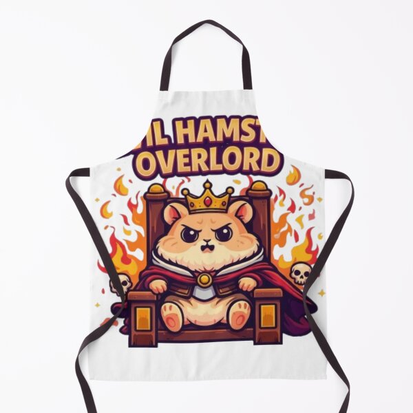Item preview, Evil Hamster Overlord Sitting On Throne designed and sold by Northern Glow Art.