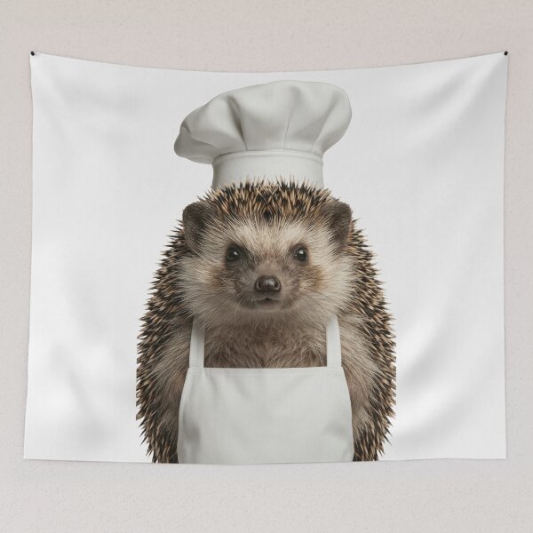 Item preview, Funny Hedgehog Chef Realistic Animal Cooking Humor Art designed and sold by LazyOwlStore.