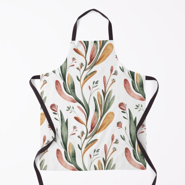 Item preview, Vibrant Electric Blue Botanical Pattern | Green Terracotta Foliage Seamless Repeat designed and sold by Midnight Veil Designs.