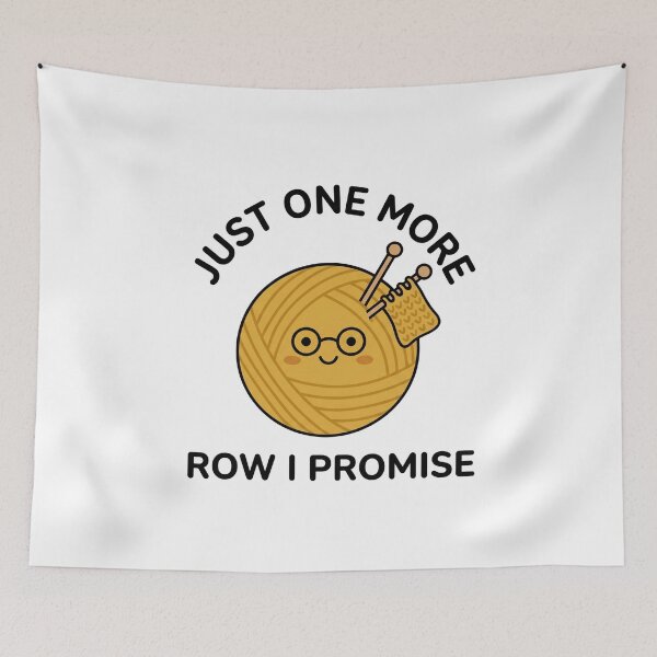 Item preview, Just One More Row I Promise Funny Knitting Sloth Yarn Sticker designed and sold by Mr-wow.