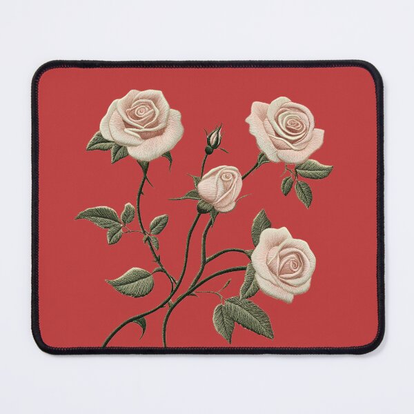 Item preview, Embroidered Blush Rose Bouquet designed and sold by MegaNovaArt.