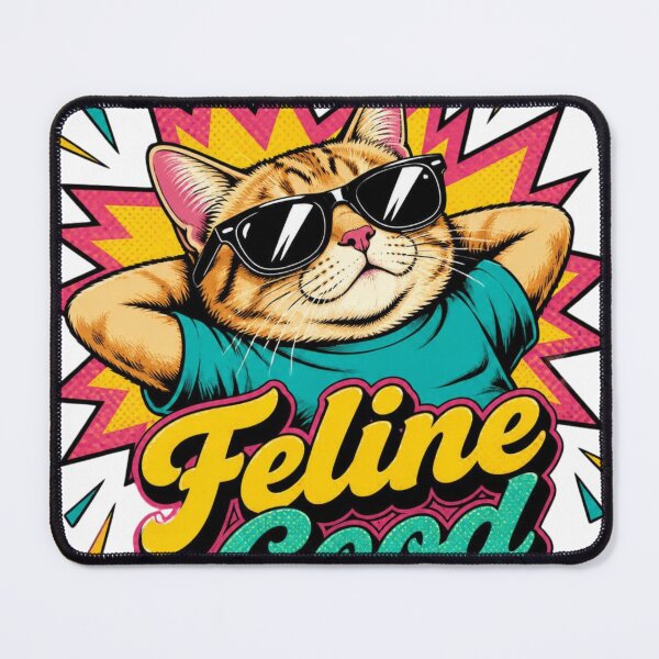 Item preview, Feline Good Funny Cool Cat Sunglasses Pop Art Cat Lover T-Shirt designed and sold by Five Reasons Designs.