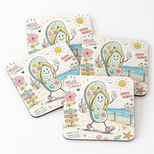 Item preview, FlipFlop Doodle Summer Vibes designed and sold by konkapo00.