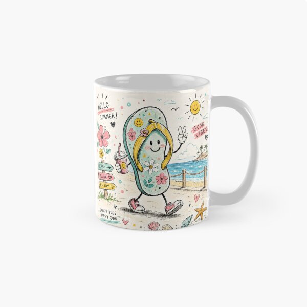 Item preview, FlipFlop Doodle Summer Vibes designed and sold by konkapo00.
