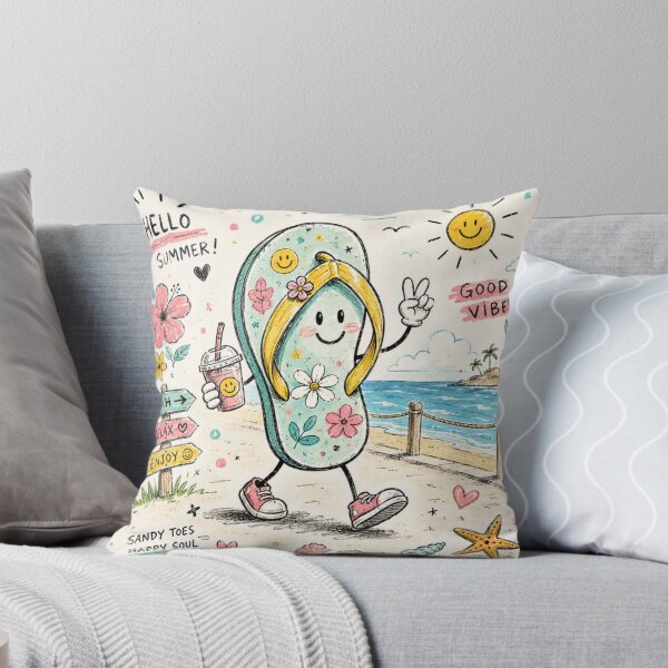 Item preview, FlipFlop Doodle Summer Vibes designed and sold by konkapo00.
