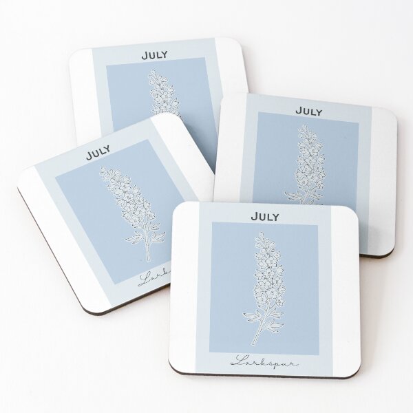 Item preview, Blue Larkspur July Birth Flower Pretty Illustration designed and sold by winterpumpkin.