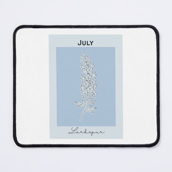 Item preview, Blue Larkspur July Birth Flower Pretty Illustration designed and sold by winterpumpkin.