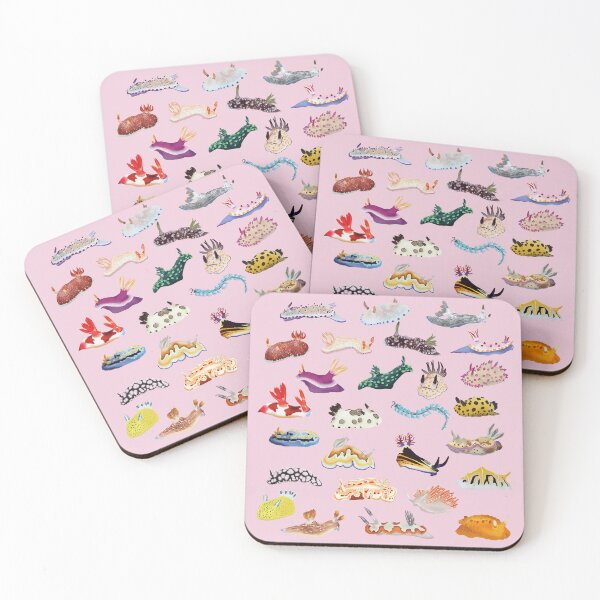 Item preview, Pattern 27 Nudibranch - sea slug - pink designed and sold by Poulpimousse.