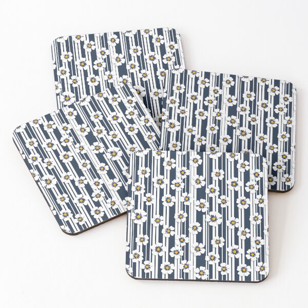 Item preview, Modern Nautical Stripe and Floral Pattern designed and sold by VelloomStore.