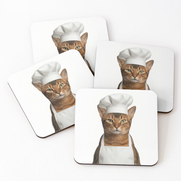 Item preview, Funny Abyssinian Cat Chef Realistic Animal Cooking Humor Art designed and sold by LazyOwlStore.