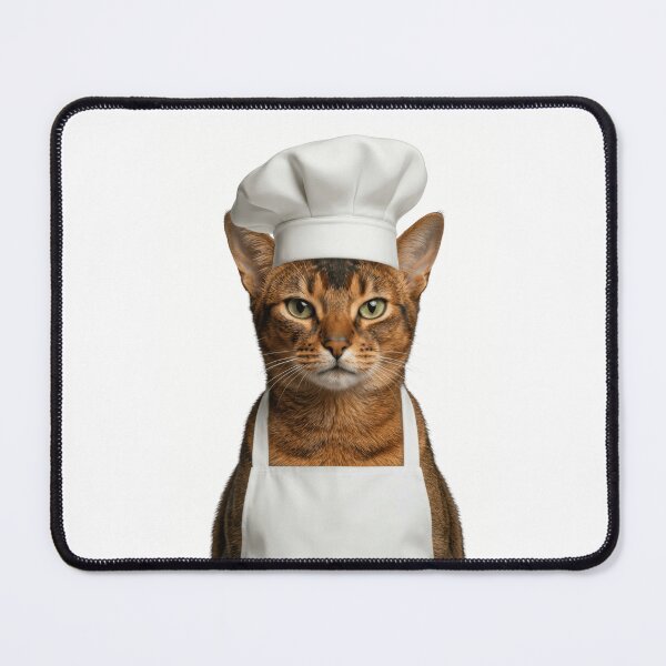 Item preview, Funny Abyssinian Cat Chef Realistic Animal Cooking Humor Art designed and sold by LazyOwlStore.