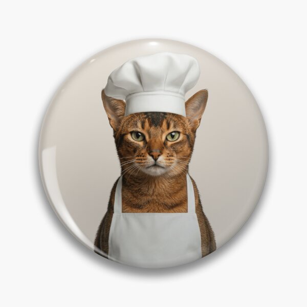 Item preview, Funny Abyssinian Cat Chef Realistic Animal Cooking Humor Art designed and sold by LazyOwlStore.