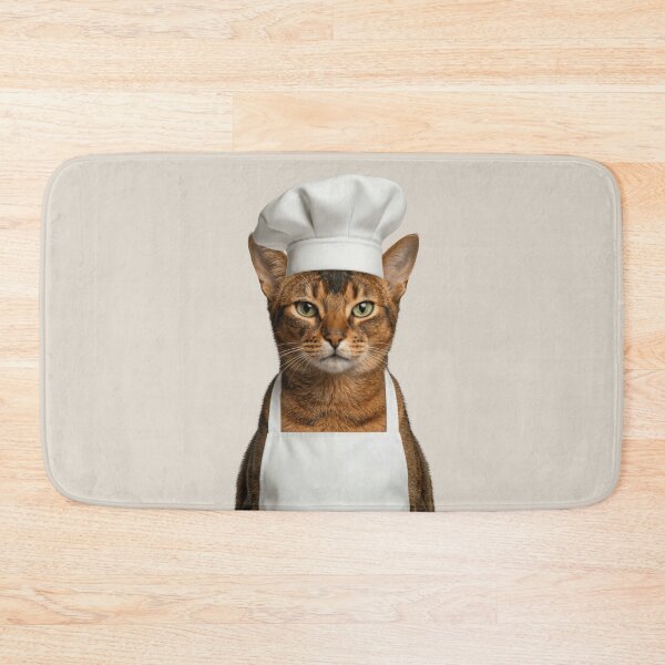 Item preview, Funny Abyssinian Cat Chef Realistic Animal Cooking Humor Art designed and sold by LazyOwlStore.