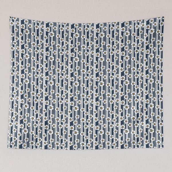 Item preview, Modern Nautical Stripe and Floral Pattern designed and sold by VelloomStore.