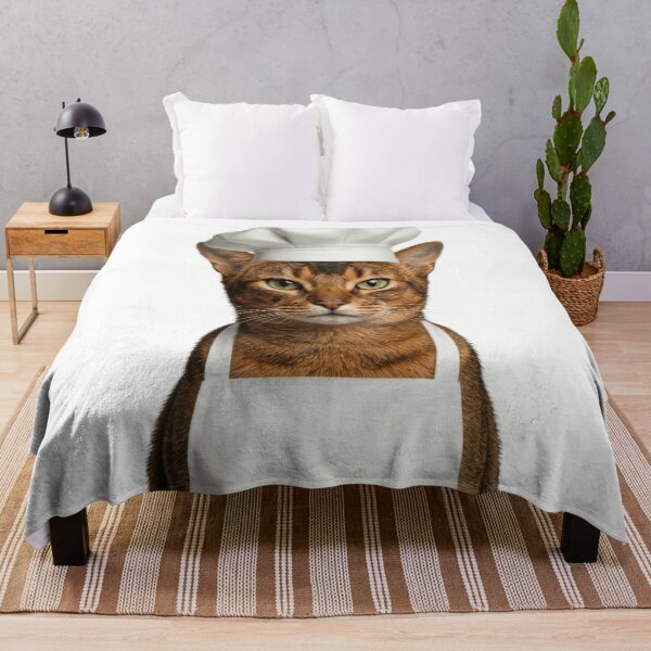 Item preview, Funny Abyssinian Cat Chef Realistic Animal Cooking Humor Art designed and sold by LazyOwlStore.
