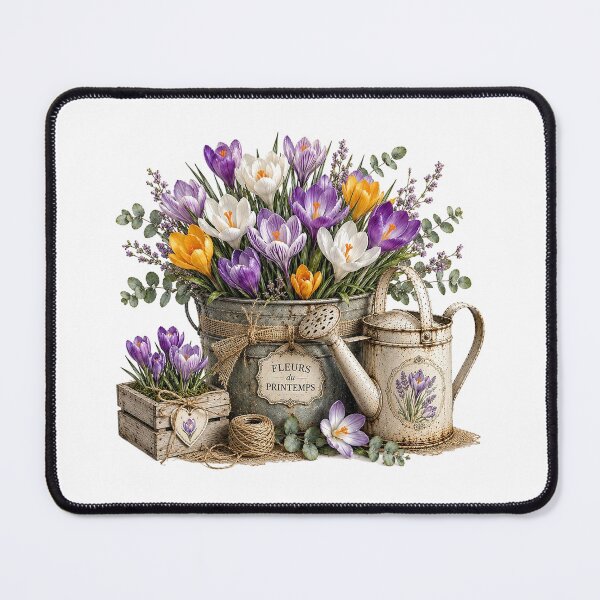 Item preview, Crocus Spring Garden Watercolor | designed and sold by PetalGarden.