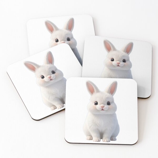 Item preview, Adorable Shy White Bunny with Big Eyes and Floppy Ears designed and sold by lovelistivkaa.