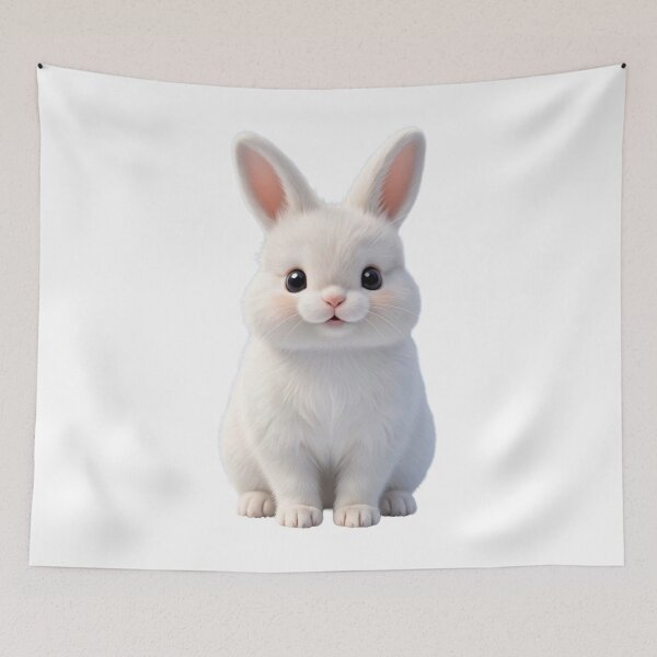 Item preview, Adorable Shy White Bunny with Big Eyes and Floppy Ears designed and sold by lovelistivkaa.