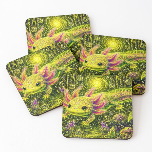 Item preview, Solar Neon Axolotl designed and sold by ITSimagination.
