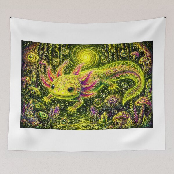 Item preview, Solar Neon Axolotl designed and sold by ITSimagination.
