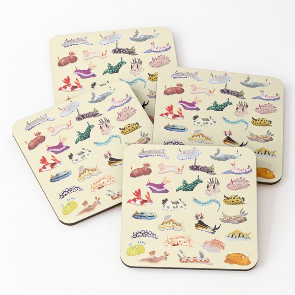 Item preview, Pattern 27 Nudibranch - sea slug - yellow designed and sold by Poulpimousse.