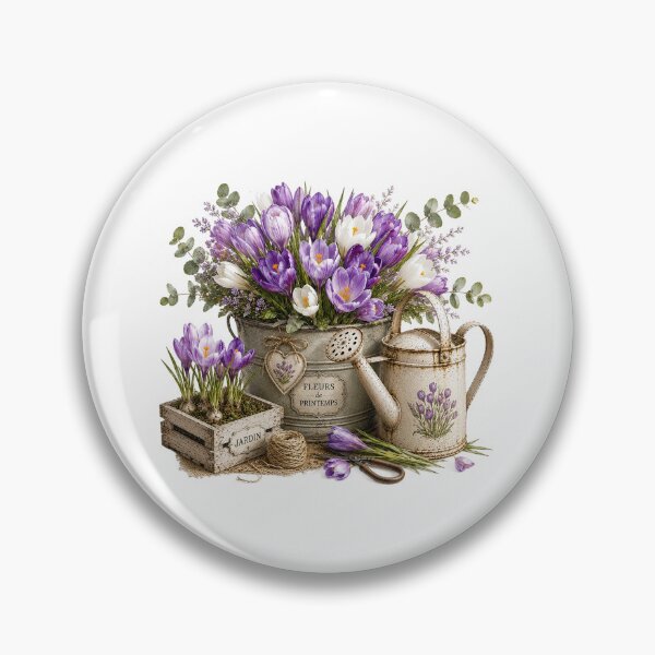 Item preview, Crocus Spring Garden Watercolor designed and sold by PetalGarden.