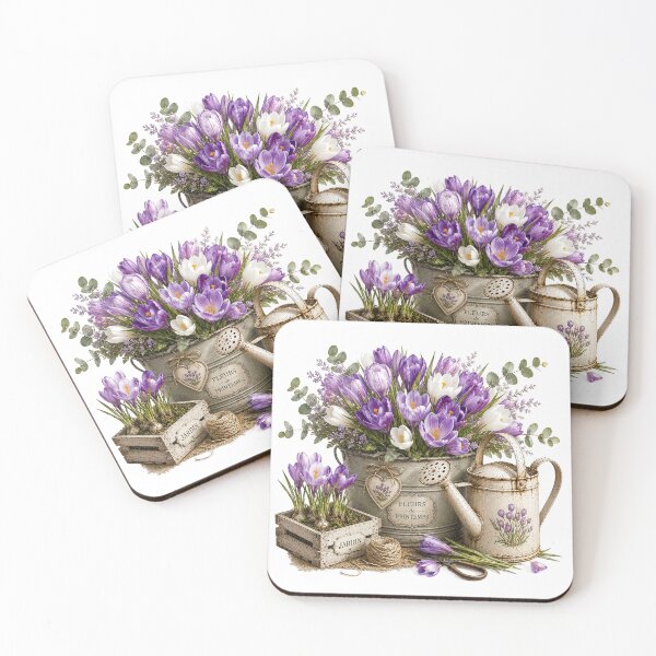 Item preview, Crocus Spring Garden Watercolor designed and sold by PetalGarden.