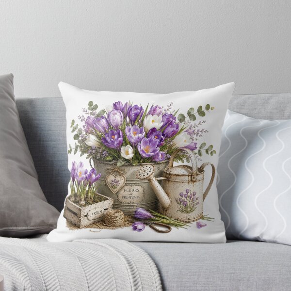 Item preview, Crocus Spring Garden Watercolor designed and sold by PetalGarden.