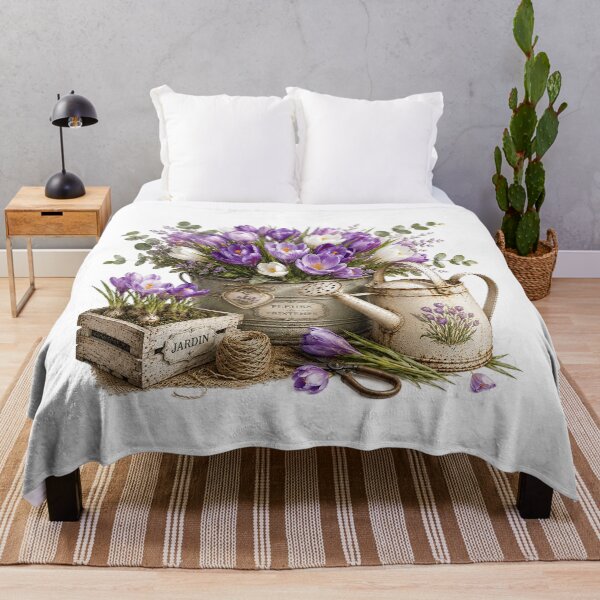 Item preview, Crocus Spring Garden Watercolor designed and sold by PetalGarden.
