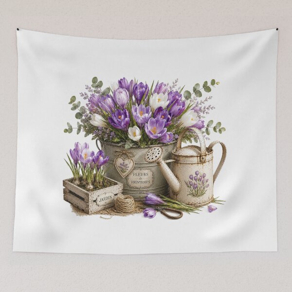 Item preview, Crocus Spring Garden Watercolor designed and sold by PetalGarden.