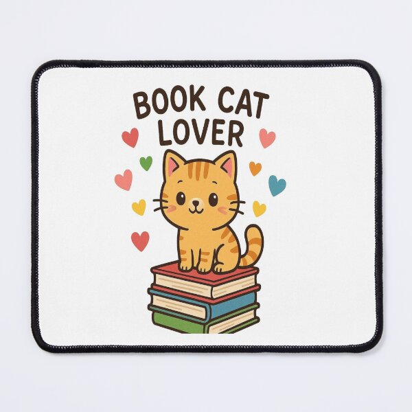Item preview, Cat + books aesthetic designed and sold by BookedAndDesign.