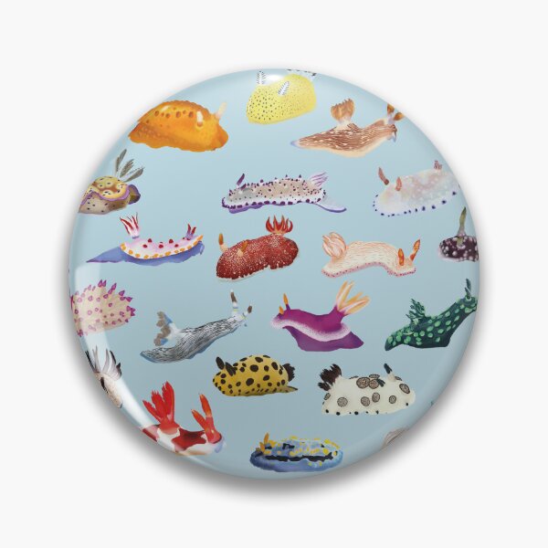 Item preview, Pattern 27 Nudibranch - sea slug - blue designed and sold by Poulpimousse.