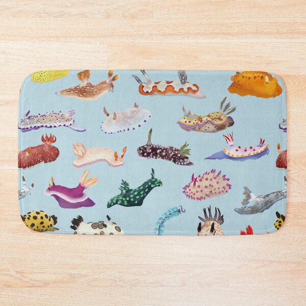 Item preview, Pattern 27 Nudibranch - sea slug - blue designed and sold by Poulpimousse.