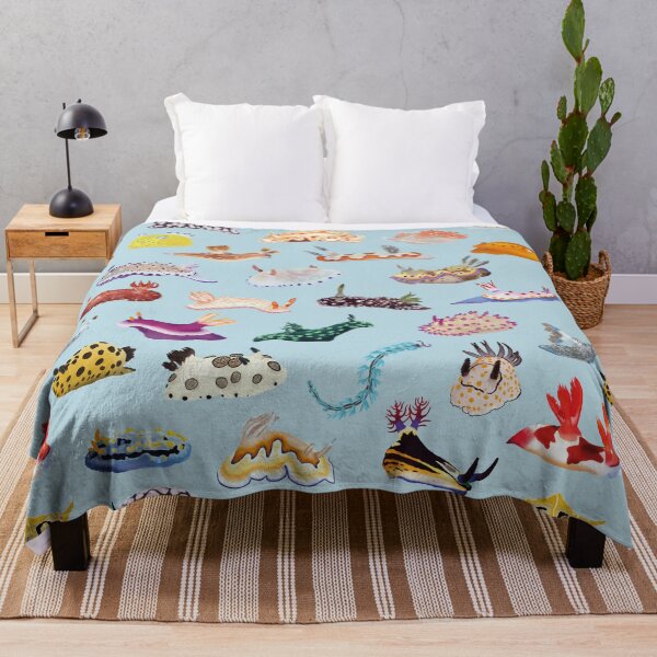 Item preview, Pattern 27 Nudibranch - sea slug - blue designed and sold by Poulpimousse.