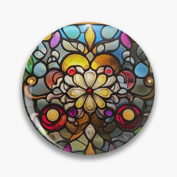 Item preview, Yellow Daisy Dark Mosaic Stained Glass Photo Texture designed and sold by DigitaICraft.