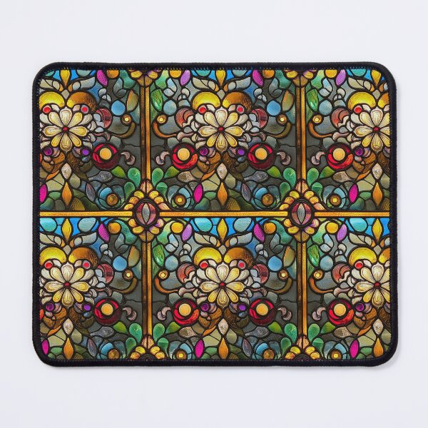 Item preview, Yellow Daisy Dark Mosaic Stained Glass Photo Texture designed and sold by DigitaICraft.